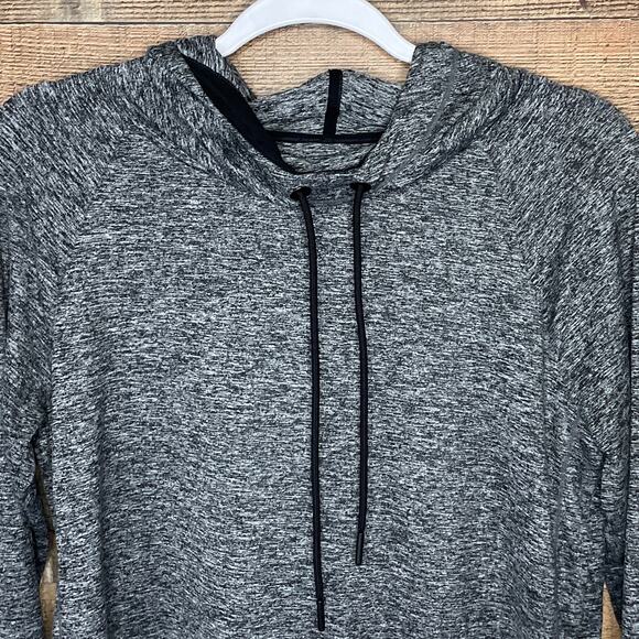 Athleta Uptempo Pullover Hoodie Long Sleeve Top Charcoal Gray SZ Small - Picture 2 of 10